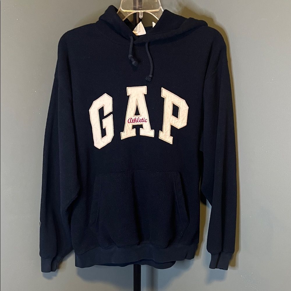 Vintage GAP Navy Blue Hoodie with White Logo